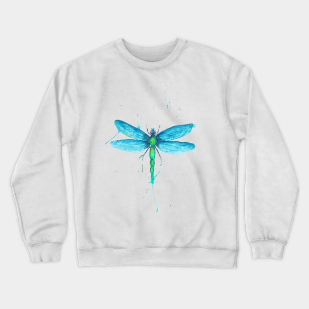 Dragonfly watercolour Crewneck Sweatshirt by emmalejones